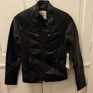 XS Women’s black moto jacket - not real leather